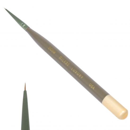Кисть Milano Luxury натуральная, Liner №0, зеленая ручка