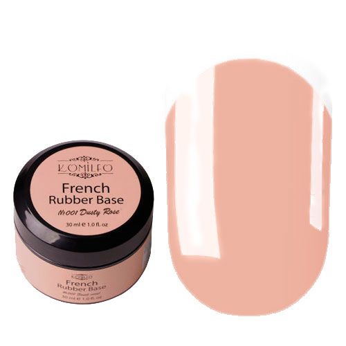 Komilfo French Rubber Base 001 Sweet Coral, 30 ml (without brush)