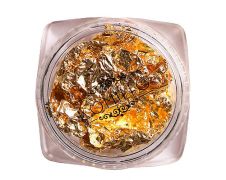 Komilfo Foil Potal crumpled in a jar for nails, gold