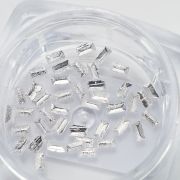 Komilfo Metal Rivets rectangle small 1.5 * 3 mm, silver