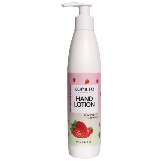  Komilfo Hand Lotion "Strawberry" - strawberry hand lotion, 250 ml