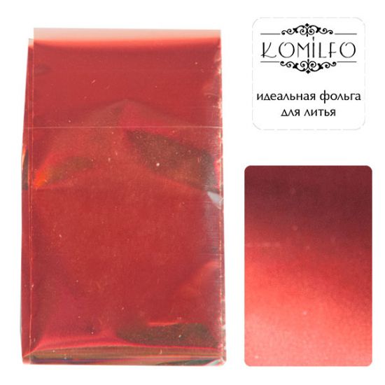 Komilfo casting foil, red, glossy