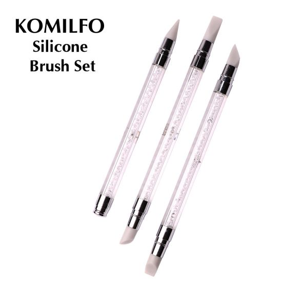 Набор силиконовых кистей Komilfo Silicone Brush Set, 3 шт