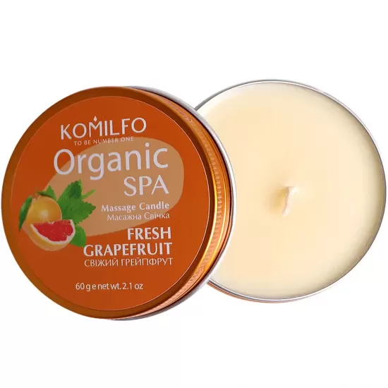 Массажная свеча Komilfo Massage Candle - Fresh Grapefruit, 60 г
