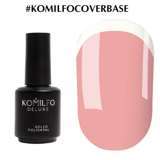 Komilfo Cover Base - a camouflage base-corrector for gel polish, with a brush 15 ml