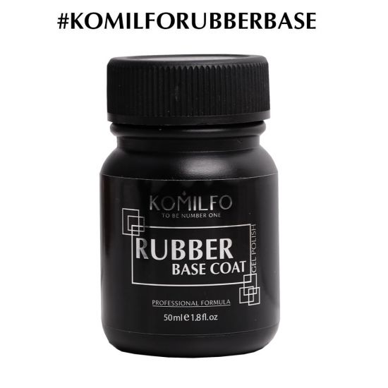 База Komilfo Rubber Base Coat — каучукова база для гель-лаку без пензлика, 50 мл