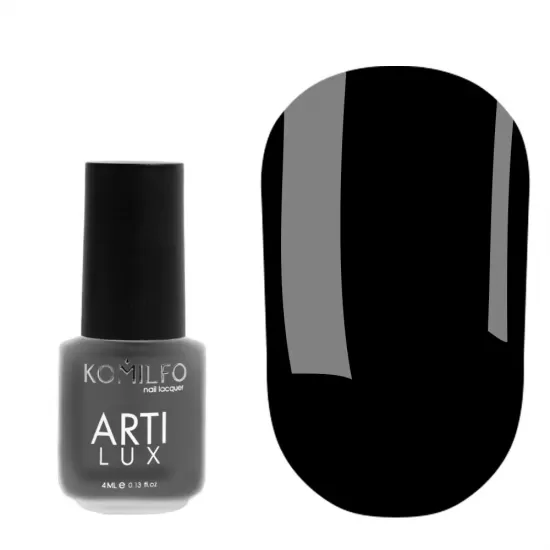 Лак для ногтей Komilfo ArtiLux 029 (черный, эмаль), 4 мл