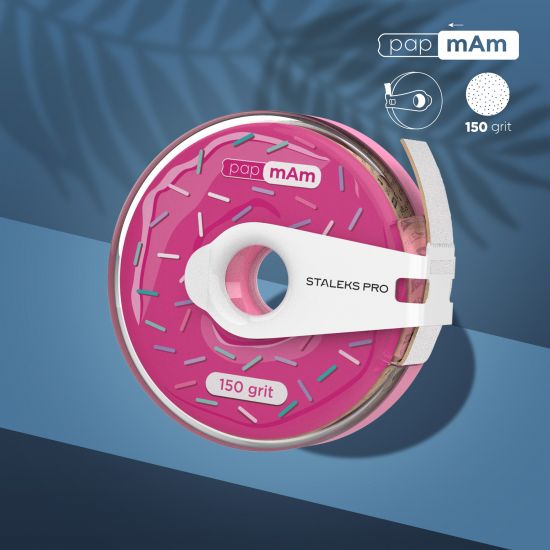 Replacement file tape papmAm white with a clip in a plastic reel 150 grit STALEKS PRO EXPERT