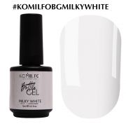Komilfo Bottle Gel Milky White with brush, 15 ml