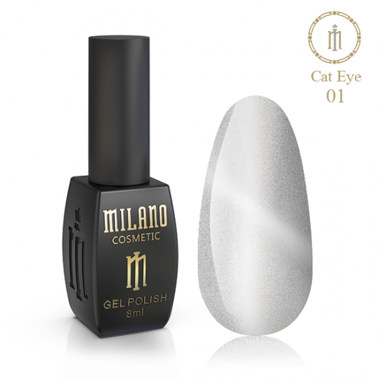 Гель-лак Milano Crystal Cat Eye , № 001, 8мл