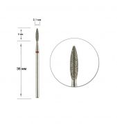 Фреза алмазная, пламя красное, диаметр 021 Фреза алмазная, пламя красное, диаметр 021