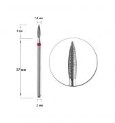 Фреза алмазная, пламя красное, диаметр 018 Фреза алмазная, пламя красное, диаметр 018