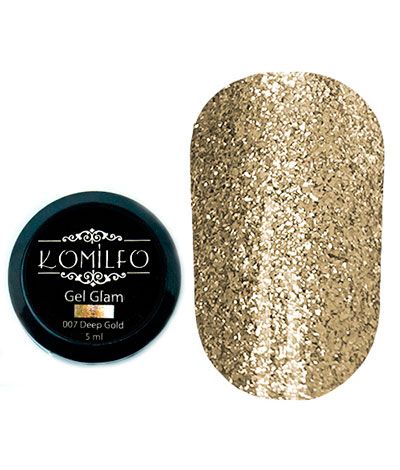 Komilfo Glam Gel Deep Gold No. 007, 5 ml