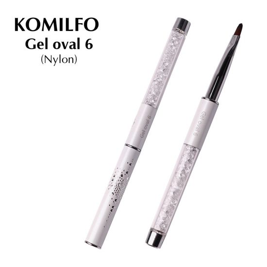 Кисть Komilfo Gel oval 6 (Nylon)