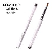 Кисть Komilfo Gel flat 6 (Kolinsky)