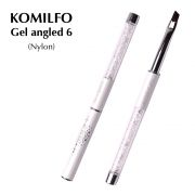Кисть Komilfo Gel angled 6 (Nylon)