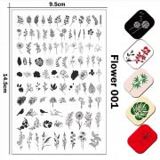 Пластина для стемпинга большая,  Цветы, Flowers 001 Пластина для стемпинга большая,  Цветы, Flowers 001