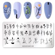 Пластина для стемпинга Цветы и абстракция ND-205 Пластина для стемпинга Цветы и абстракция ND-205