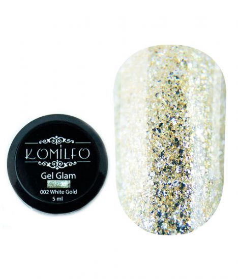 Komilfo Glam Gel White Gold №002, 5 мл