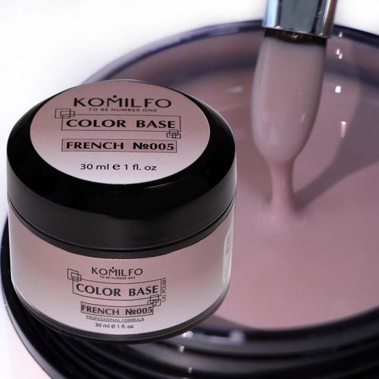 Komilfo Color Base French 005 (серо-розовый), гель-банка 30 мл