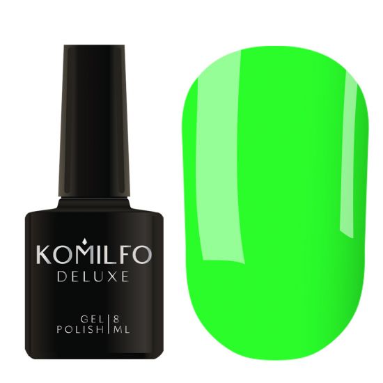 Gel Polish Komilfo Kaleidoscopic Collection K001 (light green, neon), 8 ml