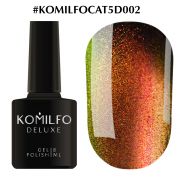 Гель-лак Komilfo Cat's eye 5D №002 (зелено-золотой, магнитный) 8 мл Гель-лак Komilfo Cat's eye 5D №002 (зелено-золотой, магнитный) 8 мл