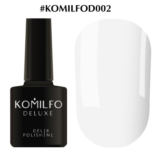 Гель-лак Komilfo Deluxe Series №D002 (белый порцеляновый, эмаль) 8 мл Гель-лак Komilfo Deluxe Series №D002 (белый порцеляновый, эмаль) 8 мл