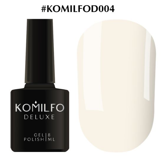 Гель-лак Komilfo Deluxe Series №D004 (кремово-серый, эмаль) 8 мл