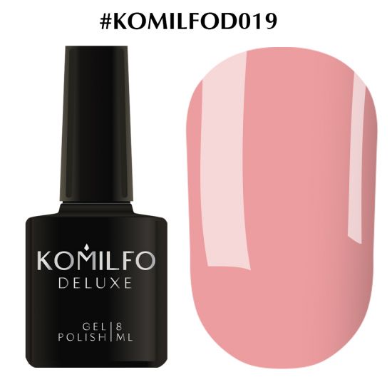 Гель-лак Komilfo Deluxe Series №D019 (лососево-розовый, эмаль) 8 мл