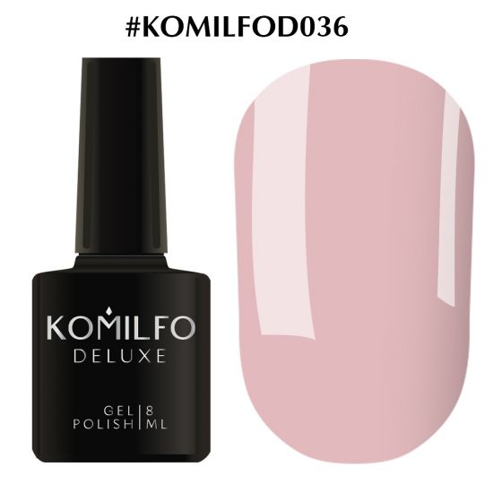 Гель-лак Komilfo Deluxe Series №D036 (светлое, розовое какао, эмаль) 8 мл