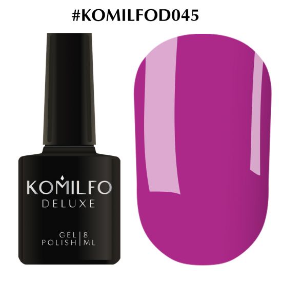 Гель-лак Komilfo Deluxe Series №D045 (приглушенный, темно-лиловый, эмаль) 8 мл