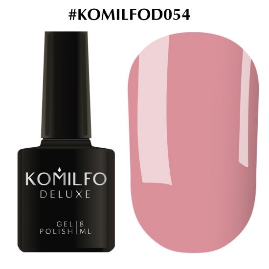 Гель-лак Komilfo Deluxe Series №D054 (светлый, кораллово-розовый, эмаль) 8 мл