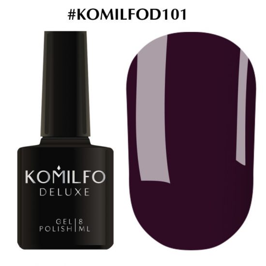 Гель-лак Komilfo Deluxe Series №D101 (темно-фиолетовый, эмаль) 8 мл