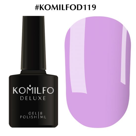 Гель-лак Komilfo Deluxe Series №D119 (светло-лиловый, эмаль) 8 мл