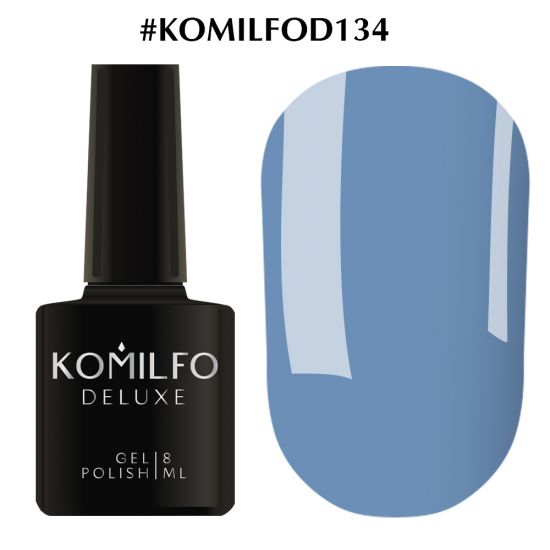 Гель-лак Komilfo Deluxe Series №D134 (темно-голубой, эмаль) 8 мл