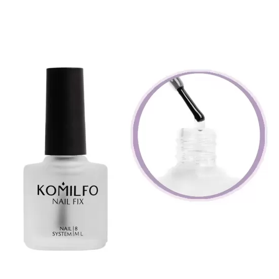 Komilfo Nail Fix Diamond - база для лака с ретинолом, кальцием и бриллиантовой пудрой, 8 мл