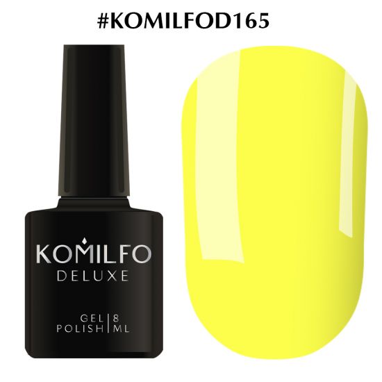 Гель-лак Komilfo Deluxe Series №D165 (желтый, эмаль) 8 мл