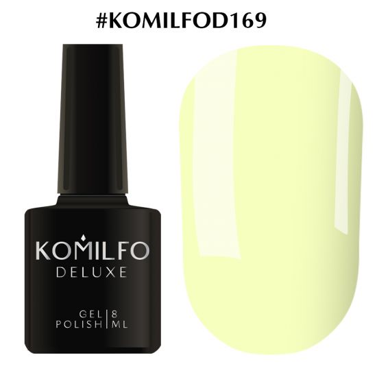 Гель-лак Komilfo Deluxe Series №D169 (бледно-желтый, эмаль) 8 мл