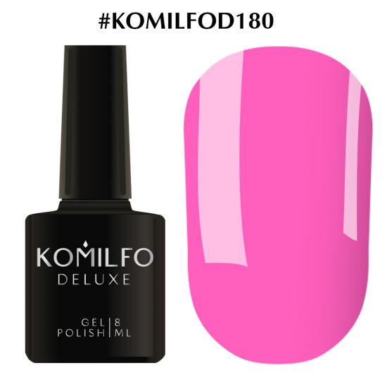 Гель-лак Komilfo Deluxe Series №D180 (насыщенный розовый, эмаль) 8 мл