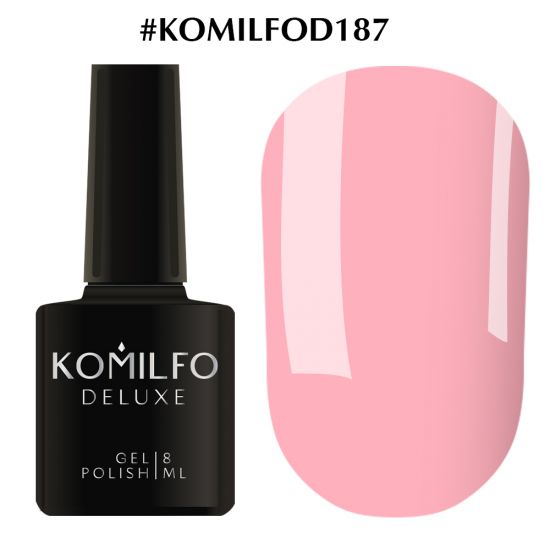 Гель-лак Komilfo Deluxe Series №D187 (нежно-розовый, эмаль) 8 мл