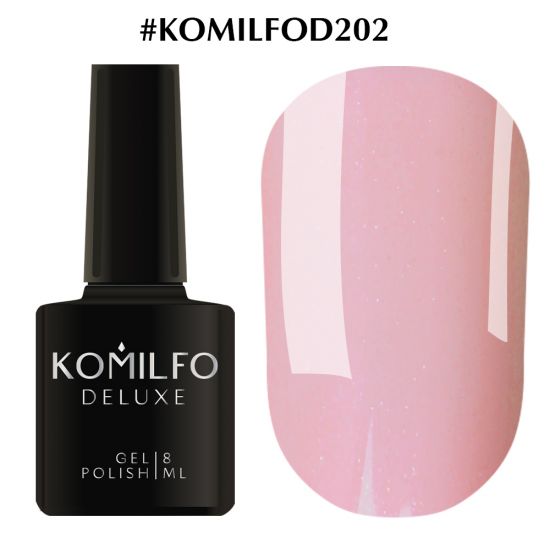 Гель-лак Komilfo Deluxe Series №D202 (розовый, с еле заметным шиммером, для френча) 8 мл