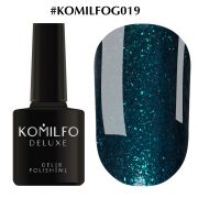 Гель-лак Komilfo DeLuxe Series №G019 (темный изумруд, с насыщенными мелкими блестками) 8 мл