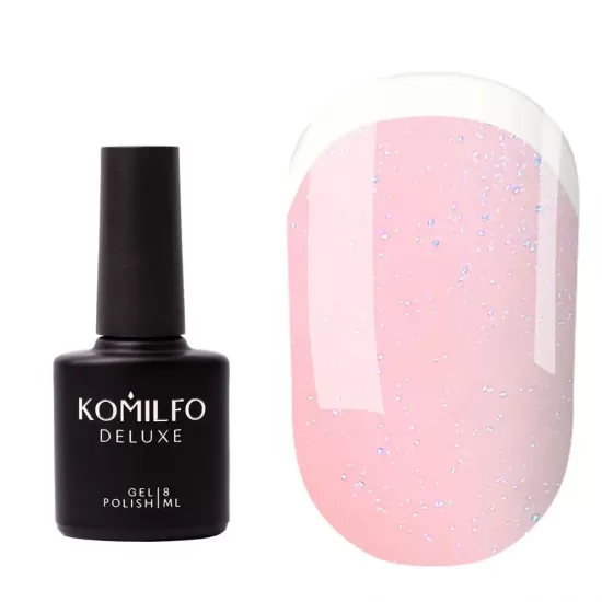 Komilfo KC Glitter French Base Collection №KC005 (pale pink with blue micro shine) 8 ml