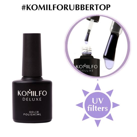  Komilfo No Wipe Rubber Top rubber top WITHOUT sticky layer, 8 ml