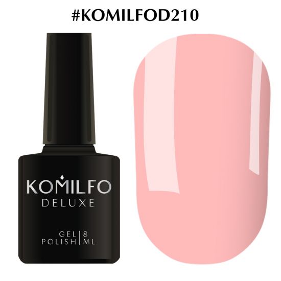 Гель-лак Komilfo Deluxe Series №D210 (нежно-розовый, эмаль) 8 мл