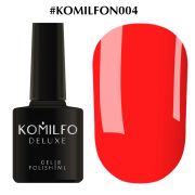 Гель-лак Komilfo DeLuxe Series №N004 (ярко-оранжевый, неоновый) 8 мл