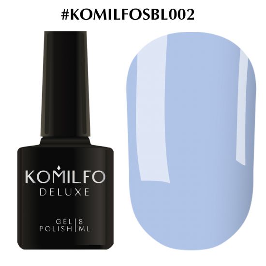 Гель-лак Komilfo Deluxe Series №SBL002 (холодный голубой, эмаль) 8 мл