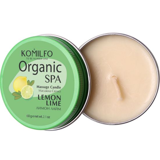 Массажная свеча Komilfo Massage Candle - Lemon Lime, 60 г