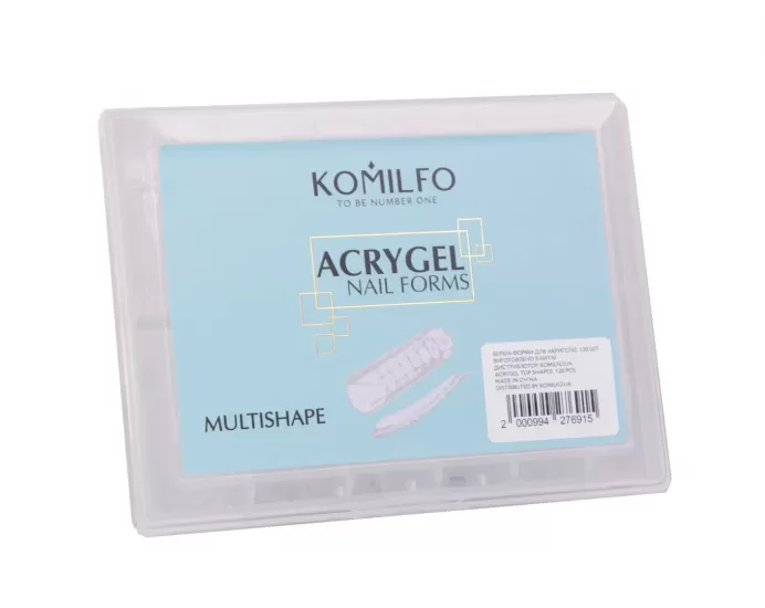 Komilfo Top Nail Forms, Multishape – Верхні форми для нарощування, універсальні, 120 шт