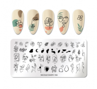 Пластина для стемпинга Абстракцияи лица ND-184 Пластина для стемпинга Абстракцияи лица ND-184
